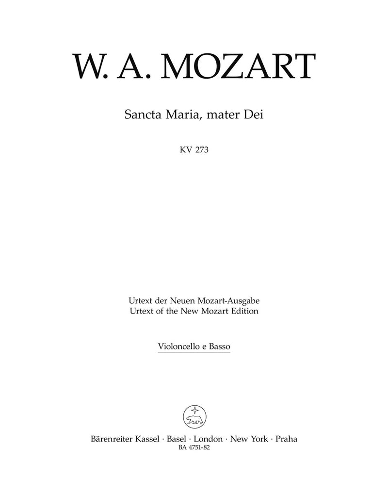 Sancta Maria, mater Dei K. 273 [cello/double bass part]