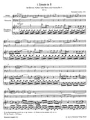 Six Sonatas for Piano (harpsichord), Violin (flute), and cello, K. 10-15 [Performance score, set of parts]