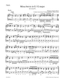 Missa brevis G major K. 49 (47d) [organ part]