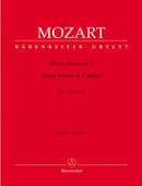 Missa brevis F major K. 192 (186f) [score]