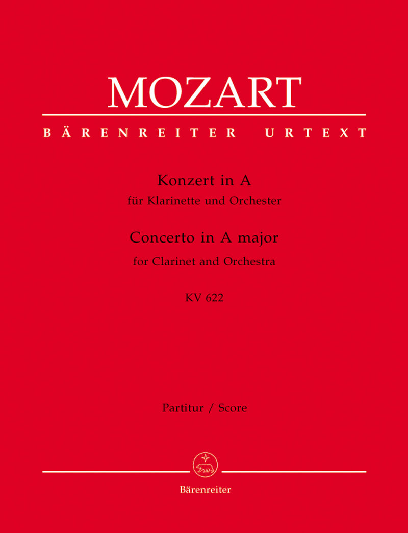 Concerto for Clarinet and Orchestra A major K. 622 [score]