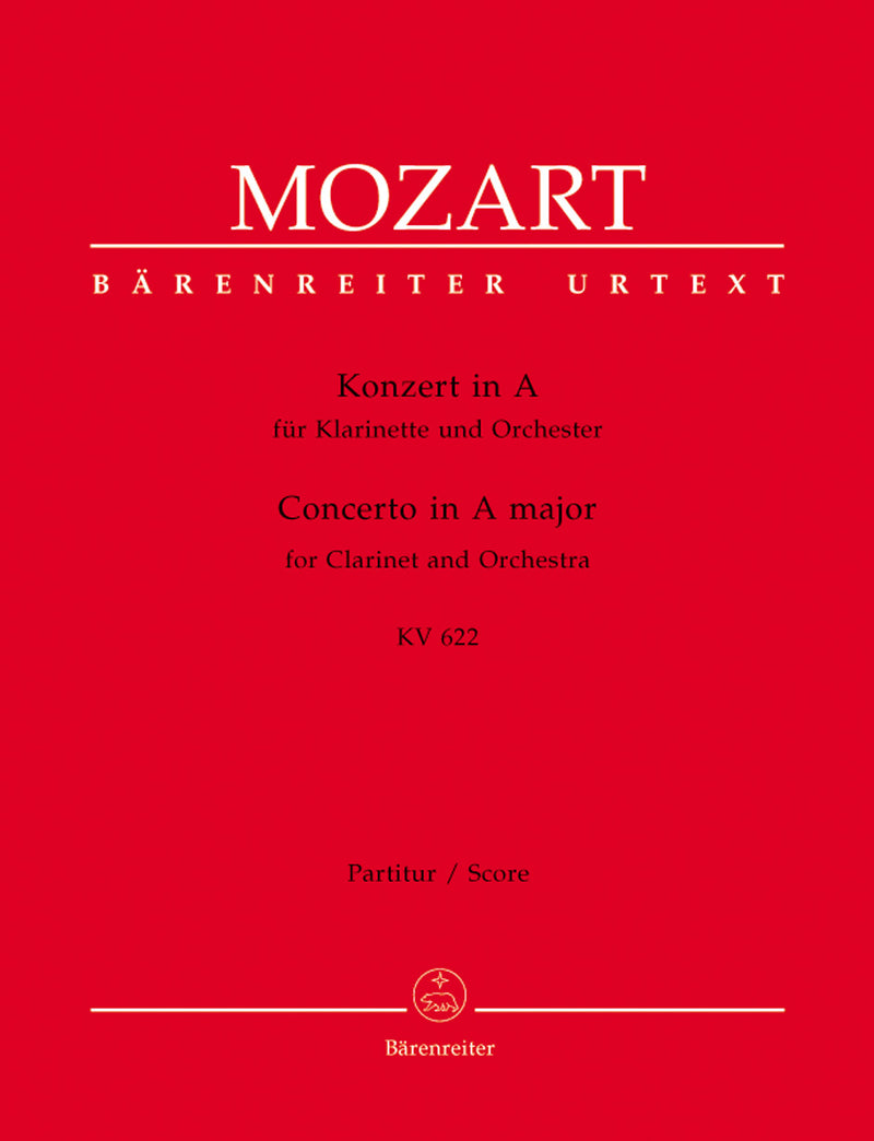 Concerto for Clarinet and Orchestra A major K. 622 [score]