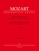 Concerto for Clarinet and Orchestra A major K. 622 (Reconstructed Version for Basset Clarinet and Orchestra) [score]