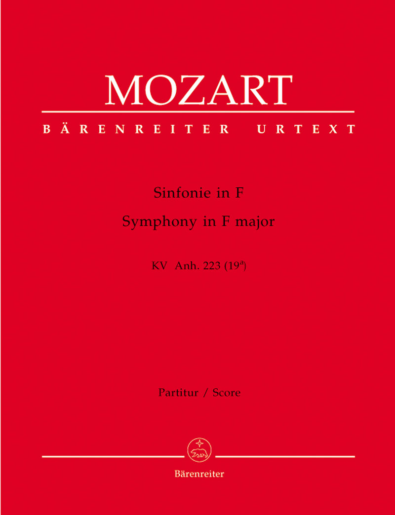 Symphony F major K. Anh. 223 (19a) [score]