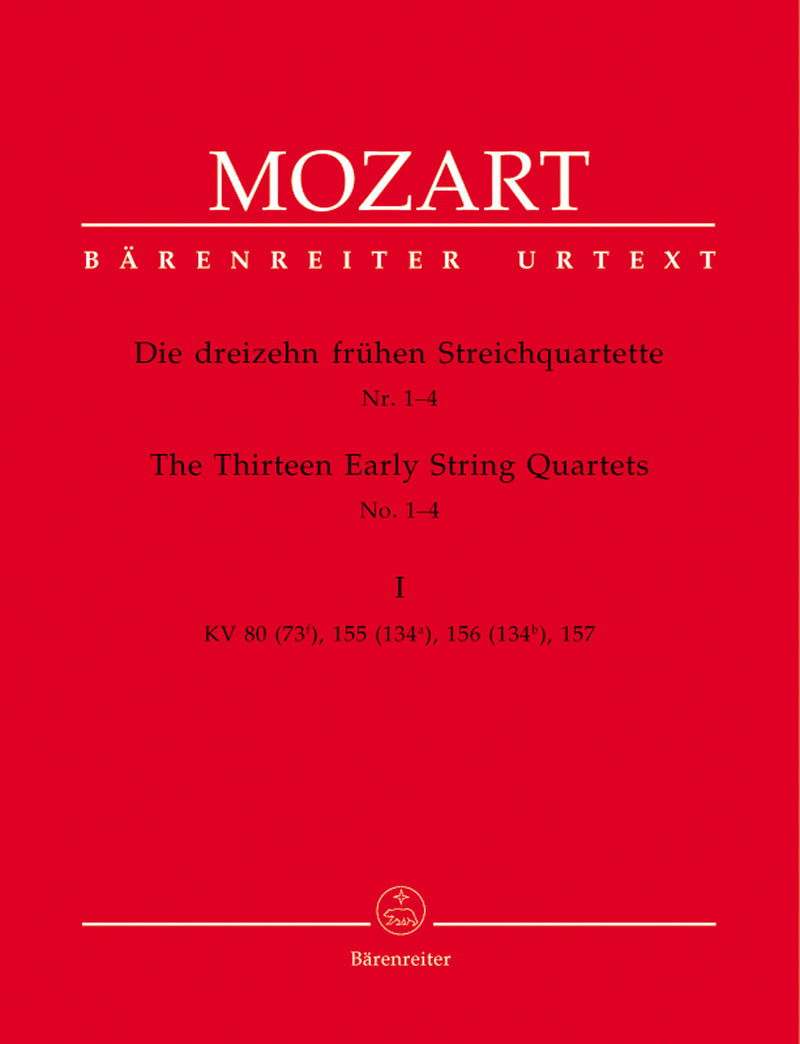The Thirteen Early String Quartets, vol. 1 [set of parts]