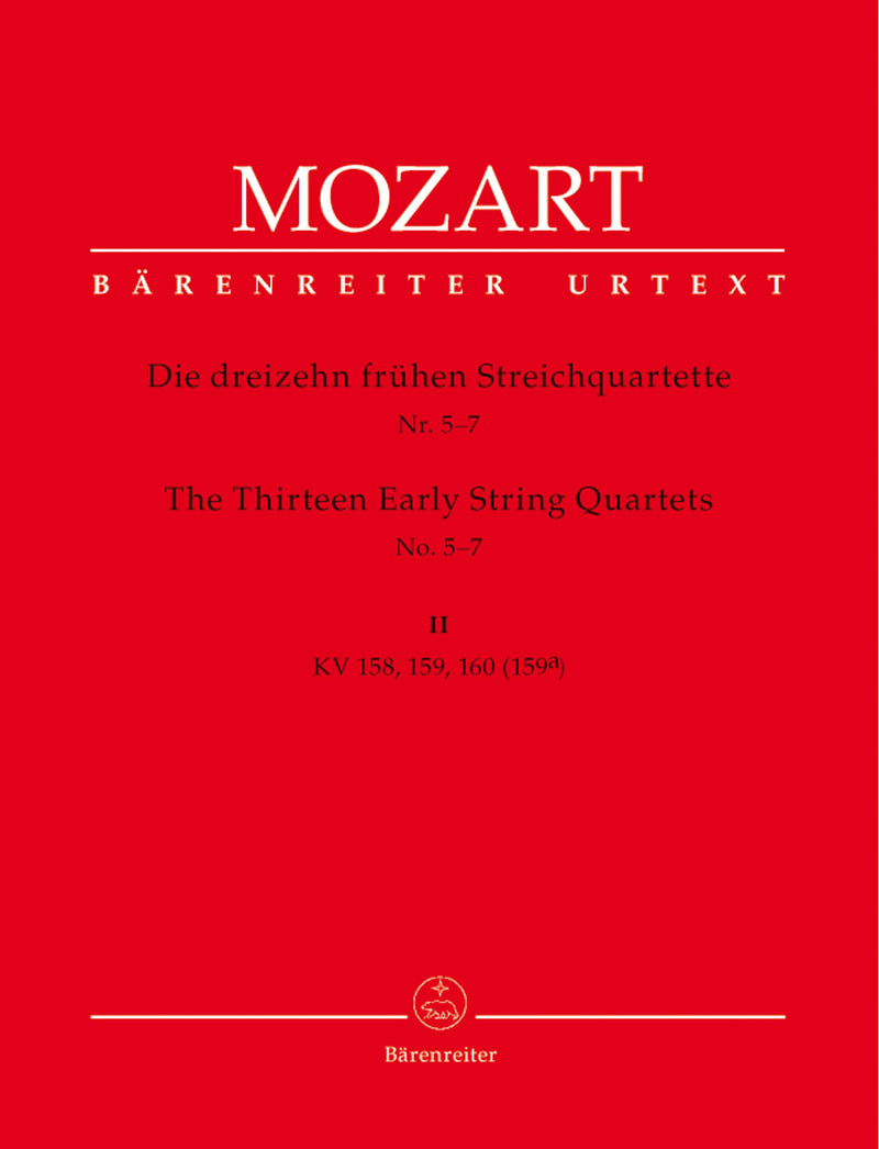The Thirteen Early String Quartets, vol. 2 [set of parts]
