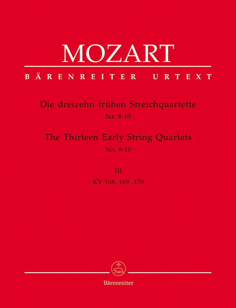 The Thirteen Early String Quartets, vol. 3 [set of parts]