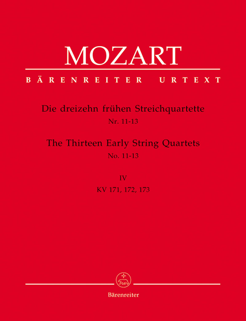 The Thirteen Early String Quartets, vol. 4 [set of parts]