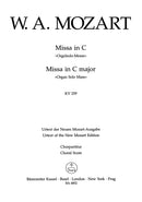Missa C major K. 259 "Organ Solo Mass" [合唱楽譜]