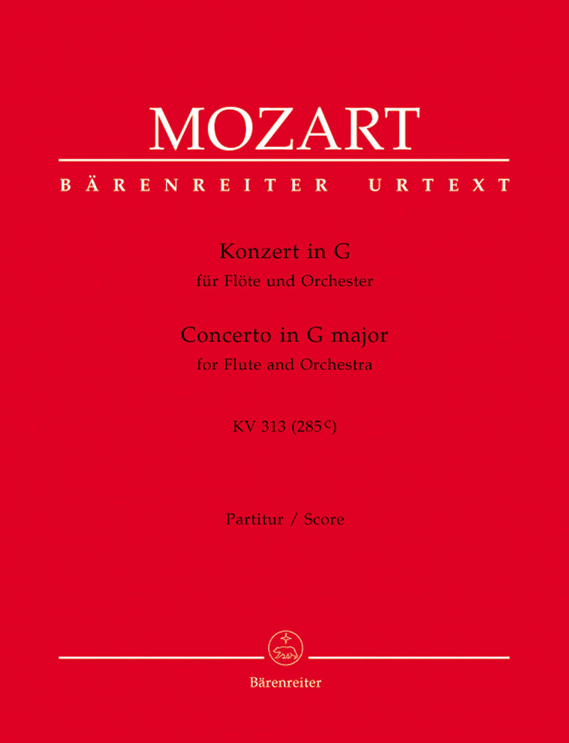 Concerto for Flute and Orchestra G major K. 313 (285c) [score]