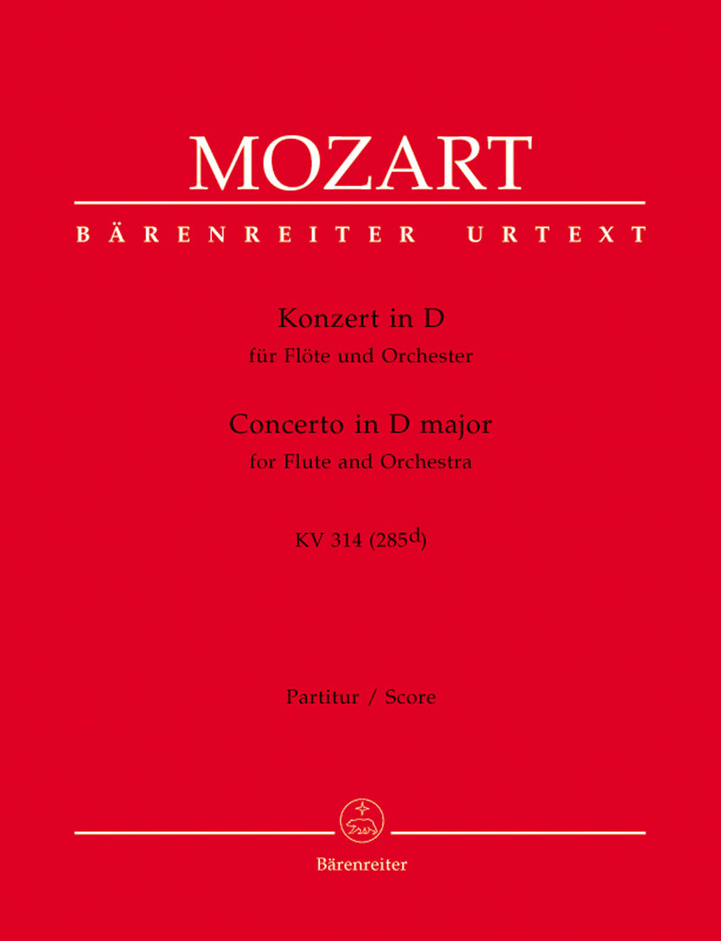 Concerto for Flute and Orchestra D major K. 314 (285d) [score]