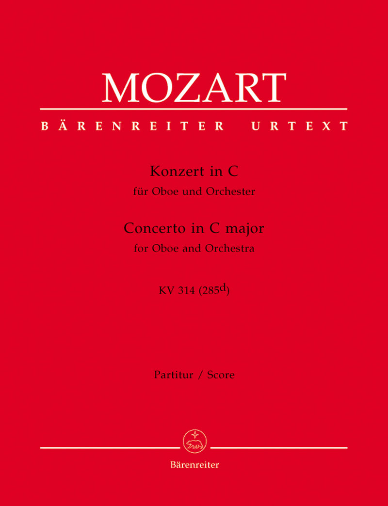 Concerto for Oboe and Orchestra C major K. 314 (285d) [score]