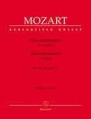 Three Divertimenti for Strings K. 136-138 (125a-c) [Score]