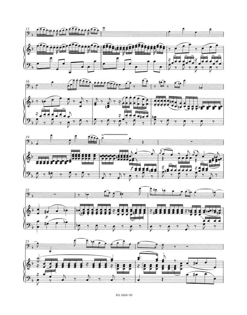 Concerto for Bassoon and Orchestra B-flat major K. 191(186e)（ピアノ・リダクション）