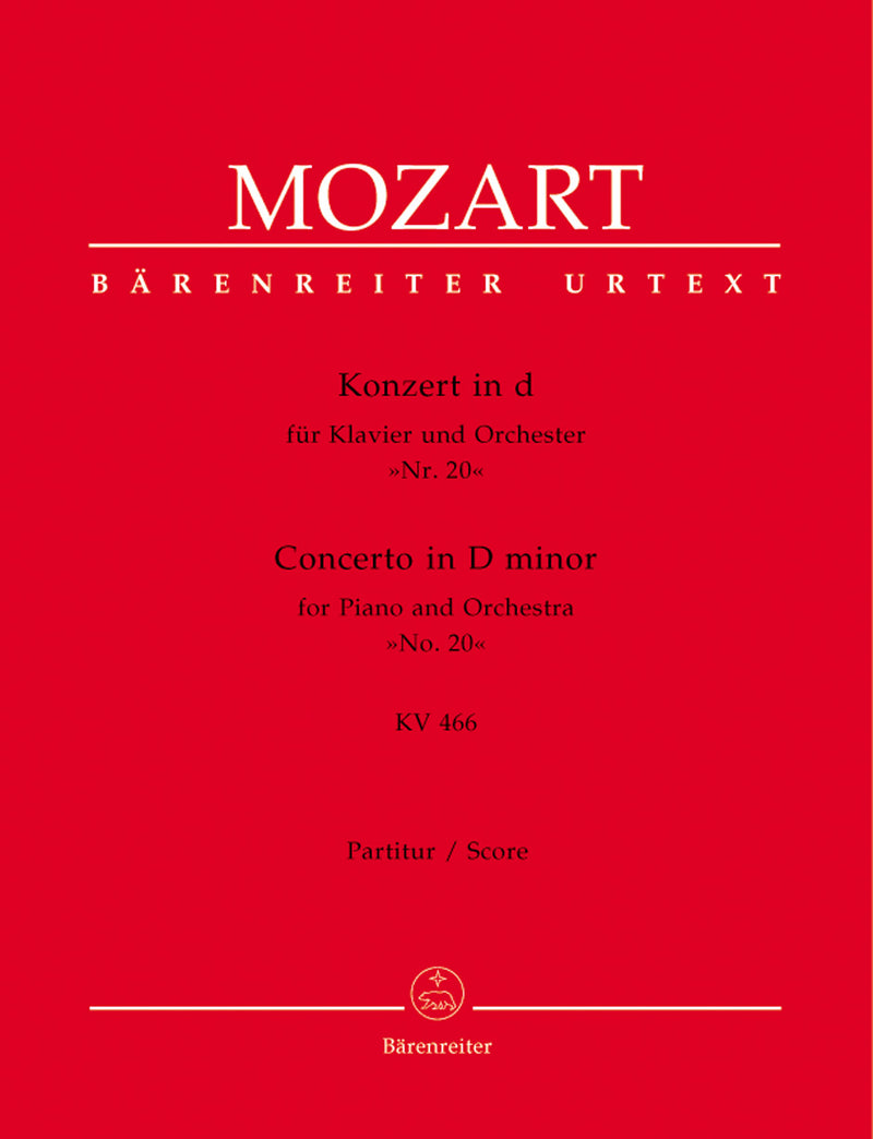 Concerto for Piano and Orchestra Nr. 20 D minor K. 466 [score]
