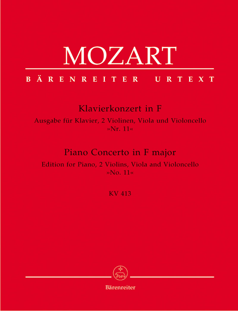 Concerto for Piano and Orchestra Nr. 11 A major K. 413(387a) (Edition for piano quintet)
