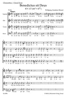 Benedictus sit Deus K. 117 (66a=47b) [合唱楽譜]