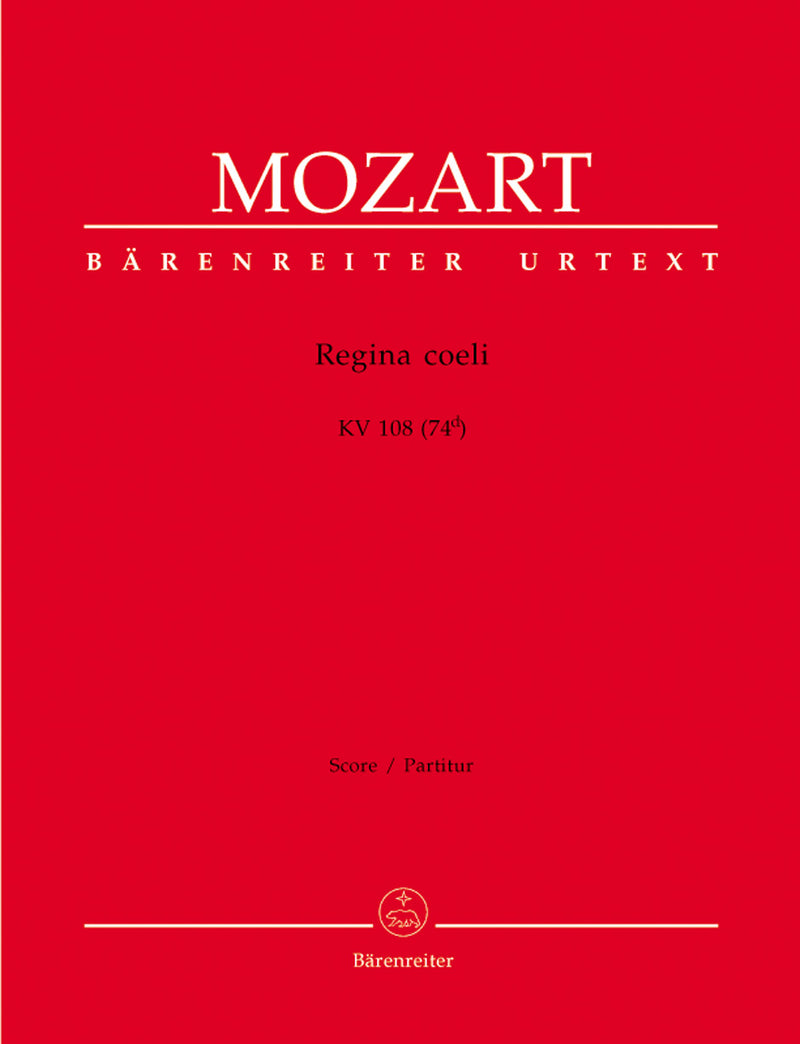 Regina coeli C major K. 108 (74d) [score]