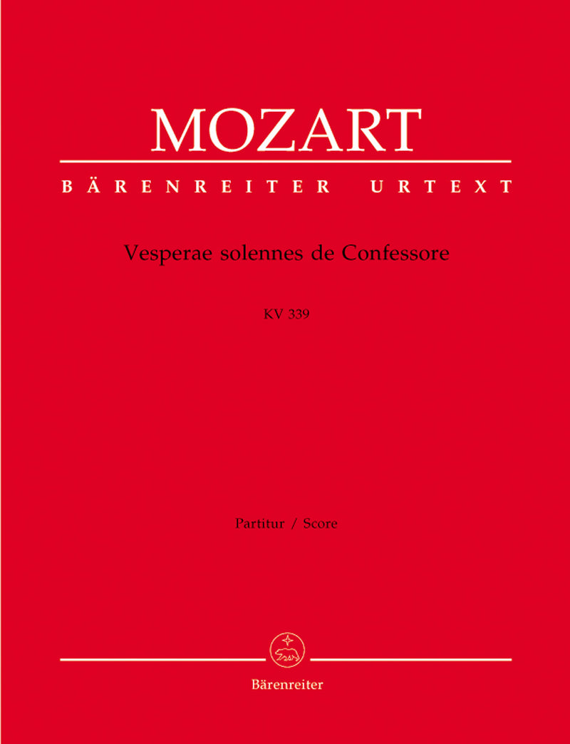 Vesperae solennes de Confessore K. 339 [score]
