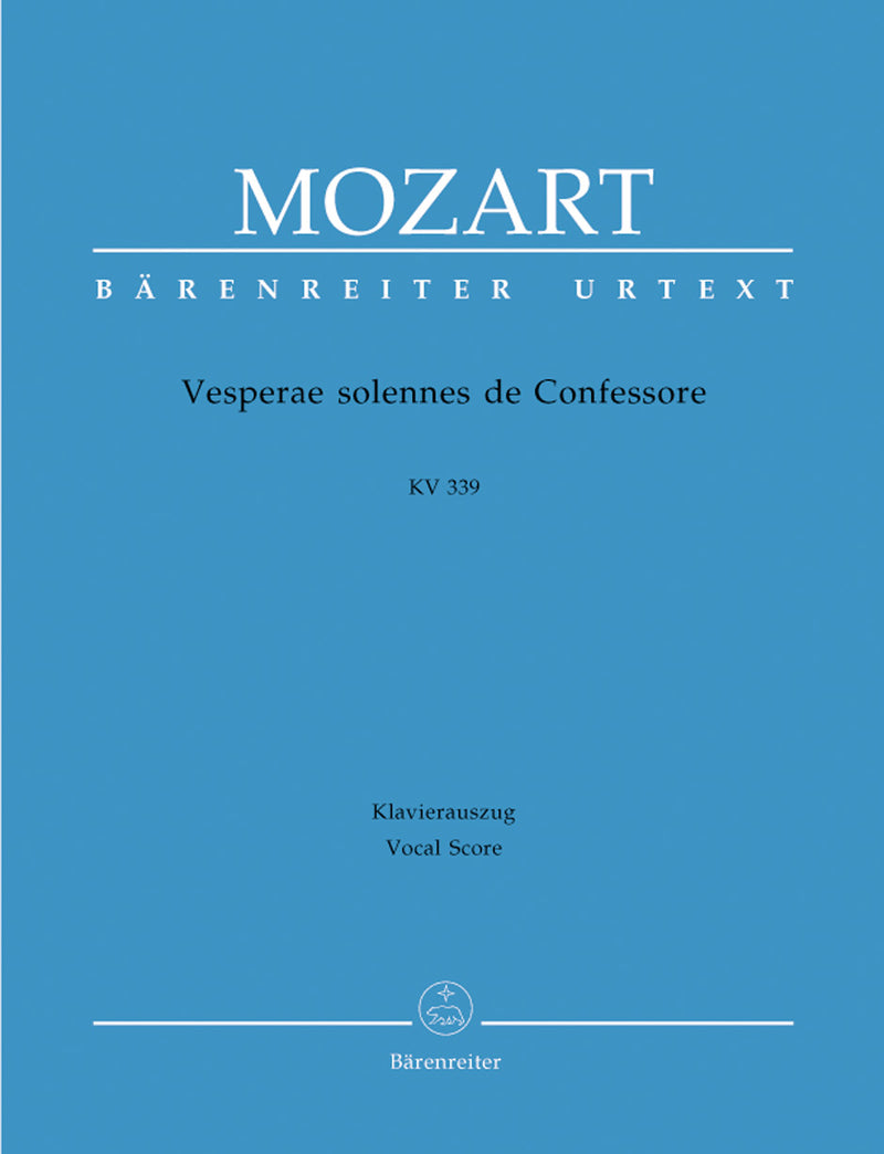 Vesperae solennes de Confessore K. 339 （ヴォーカル・スコア）