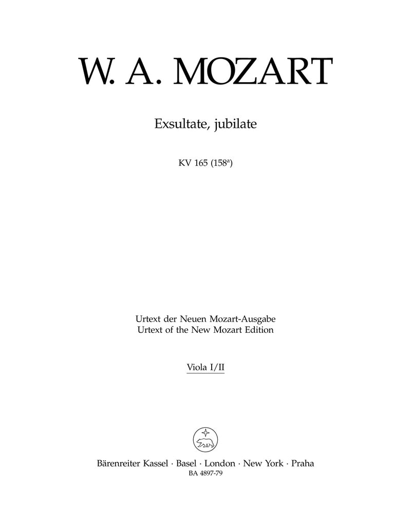 Exsultate, jubilate K. 165 (158a) [viola1/viola2 part]