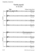 Venite populi K. 260 (248a) -Offertorium de venerabili sacramento- [合唱楽譜]