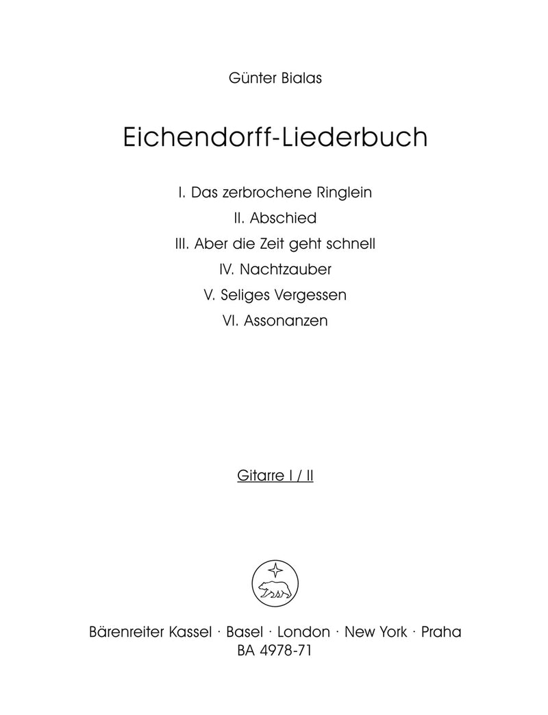 EichendOrff instr.-Liederbuch (1965) [guitar1/guitar2 part]