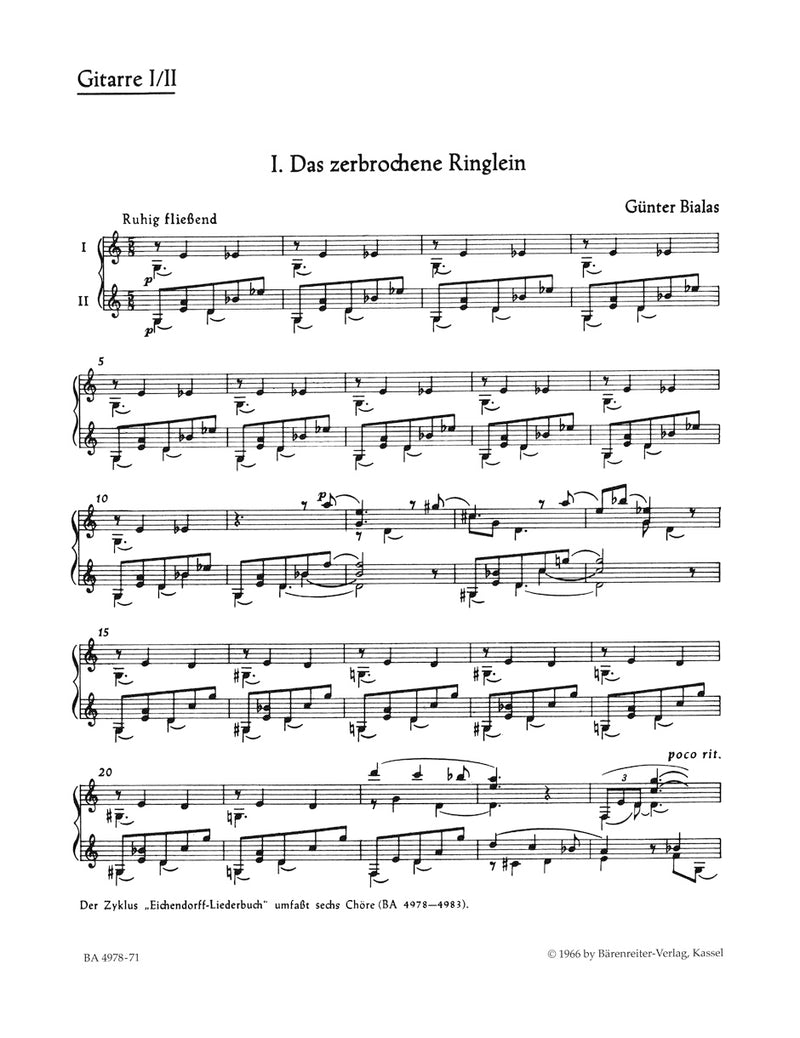 EichendOrff instr.-Liederbuch (1965) [guitar1/guitar2 part]