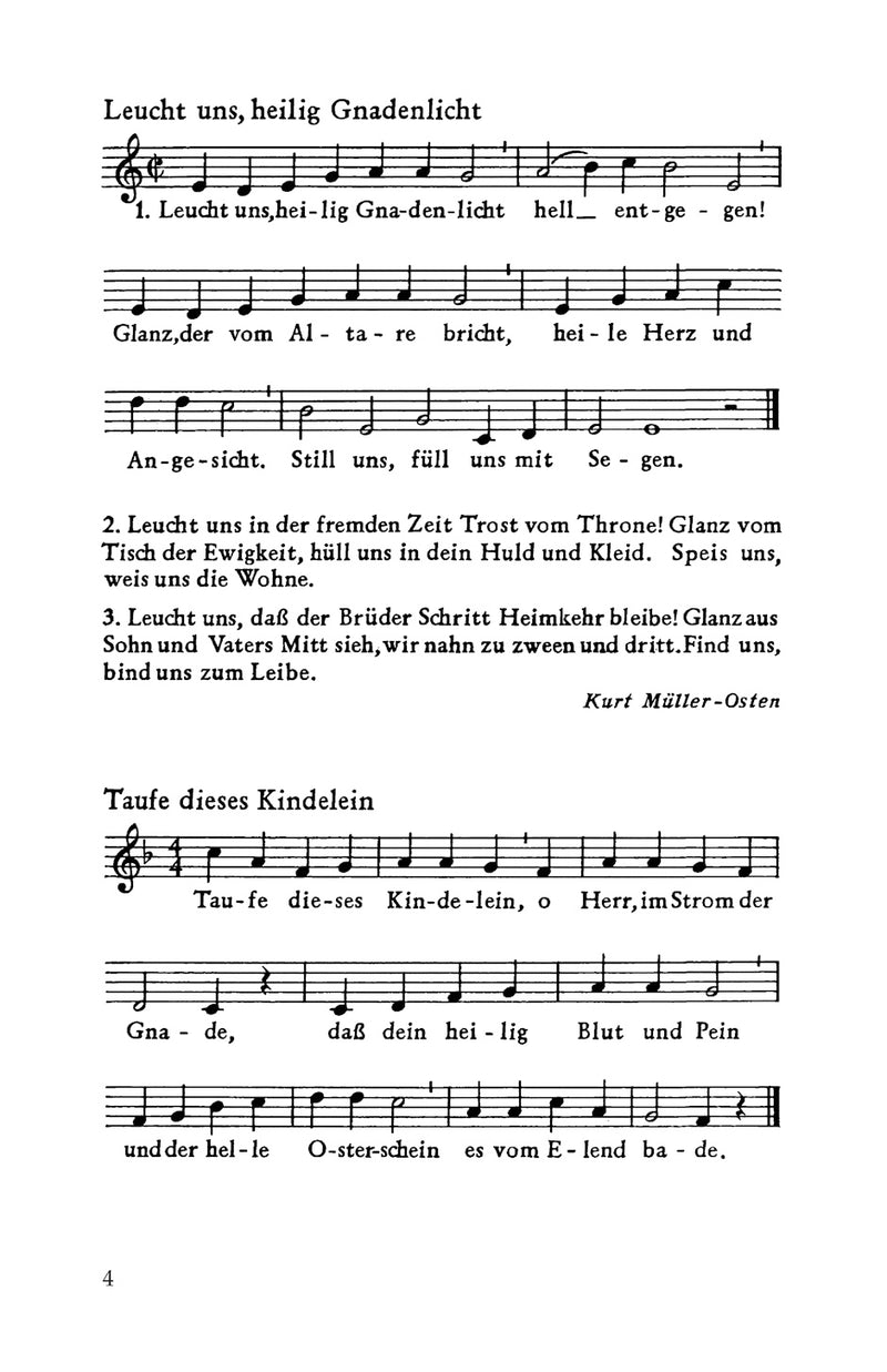 Geistliche Lieder -30 neue Gemeindelieder. Texte älterer und zeitgenössischer Dichter: H. Claudius, EichendOrff instr., Müller-Osten, R.A. Schröder, J.H. Voß u.a.-