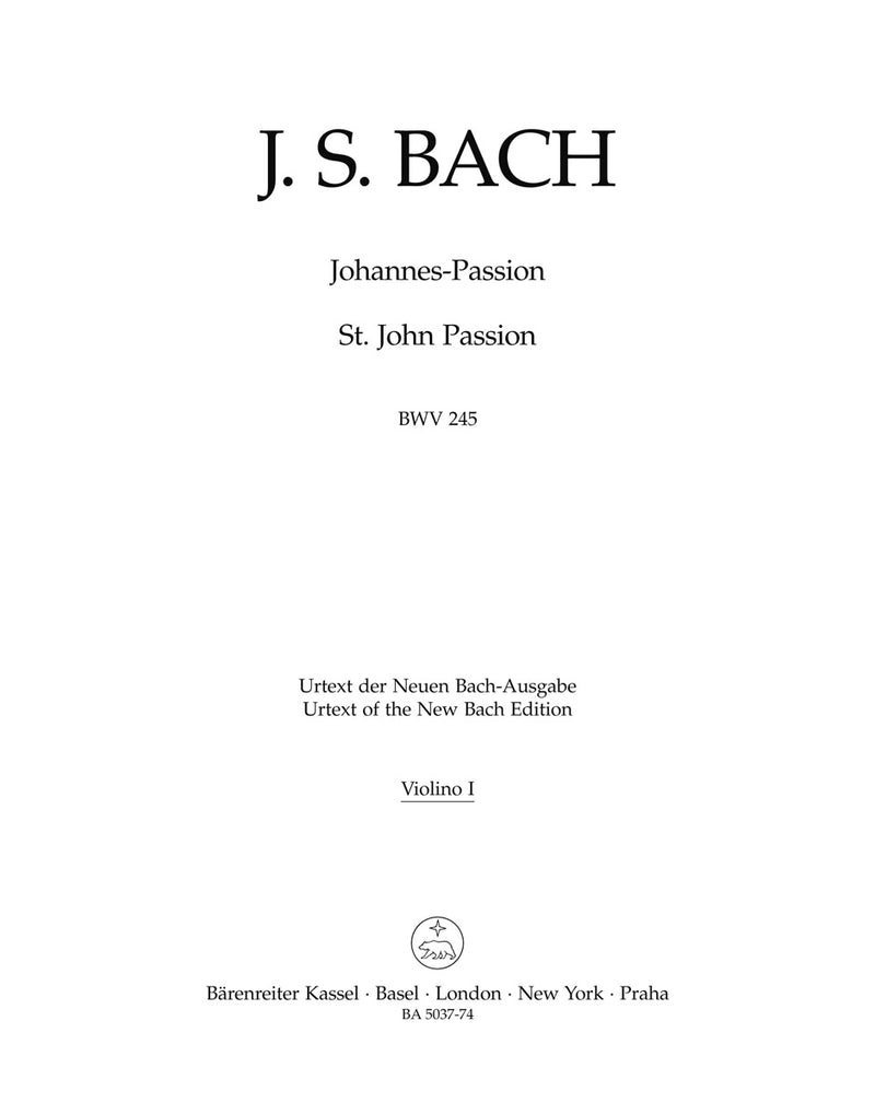 Johannes-Passion, BWV 245 [violin 1 part]