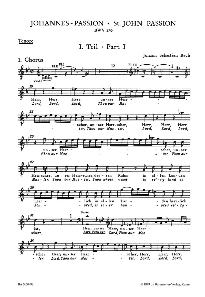 Johannes-Passion, BWV 245 [tenor part]