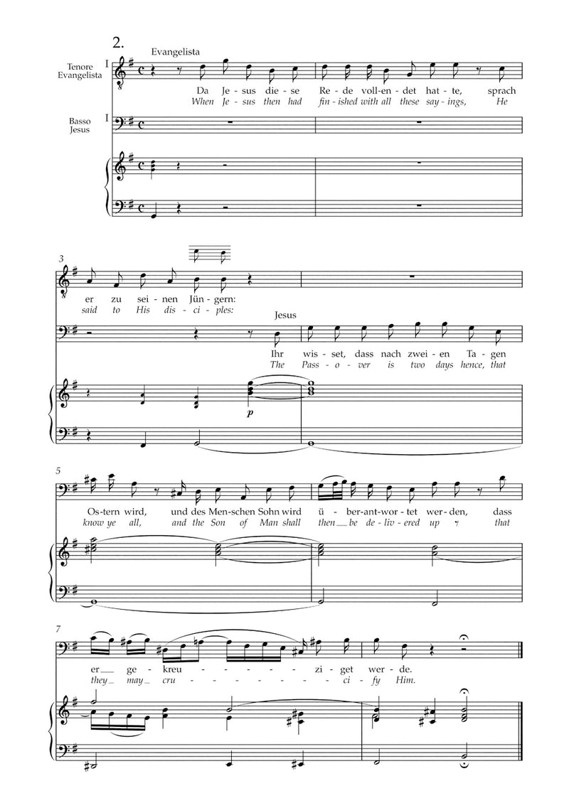 Matthäus-Passion, BWV 244（ヴォーカル・スコア）