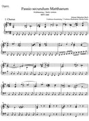 Matthäus-Passion, BWV 244b (Frühfassung) [organ part]