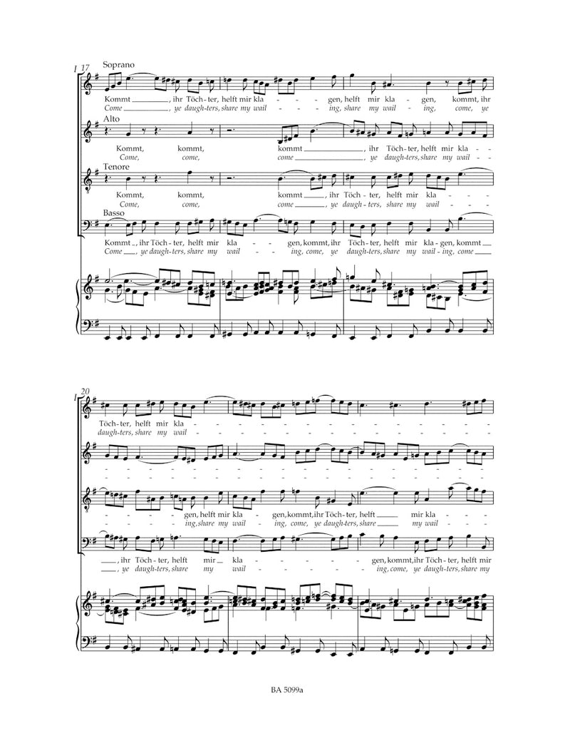 Matthäus-Passion, BWV 244b (Frühfassung)（ヴォーカル・スコア）
