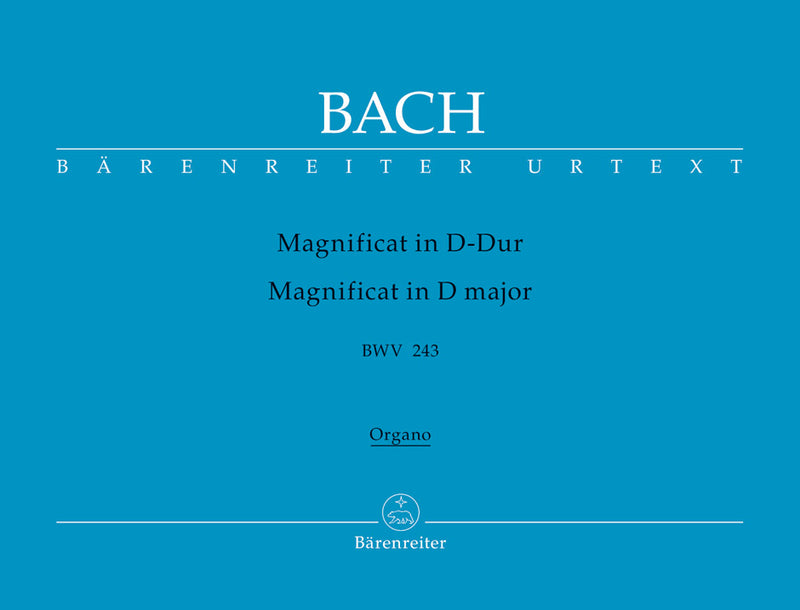 Magnificat D major BWV 243 (2nd version with the 4 inserts from the E-flat major version (transposed)) [basso continuo/Org part]