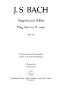 Magnificat D major BWV 243 (2nd version with the 4 inserts from the E-flat major version (transposed)) [合唱楽譜]