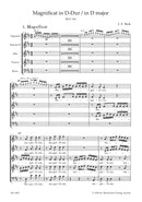 Magnificat D major BWV 243 (2nd version with the 4 inserts from the E-flat major version (transposed)) [合唱楽譜]