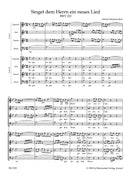Singet dem Herrn ein neues Lied, BWV 225 [合唱楽譜]