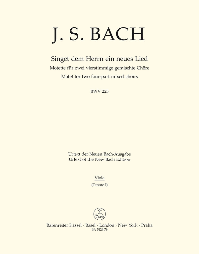 Singet dem Herrn ein neues Lied, BWV 225 [viola part]