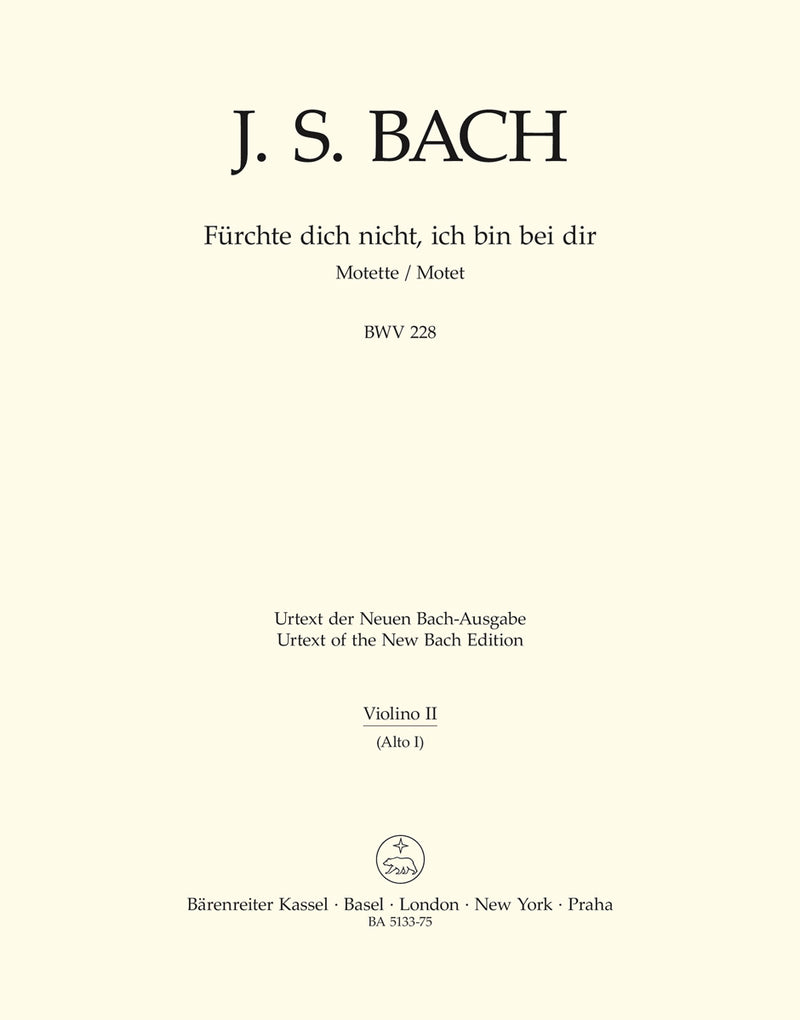 Fürchte dich nicht, ich bin bei dir, BWV 228 [violin 2 part]