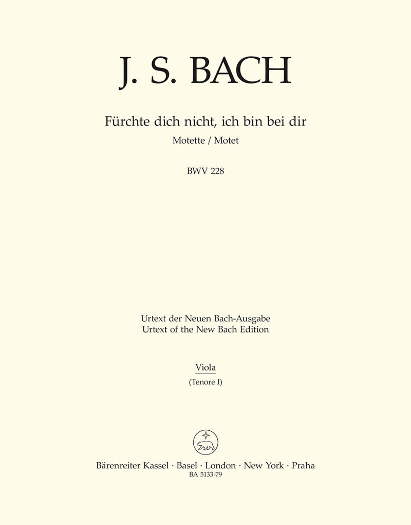 Fürchte dich nicht, ich bin bei dir, BWV 228 [viola part]
