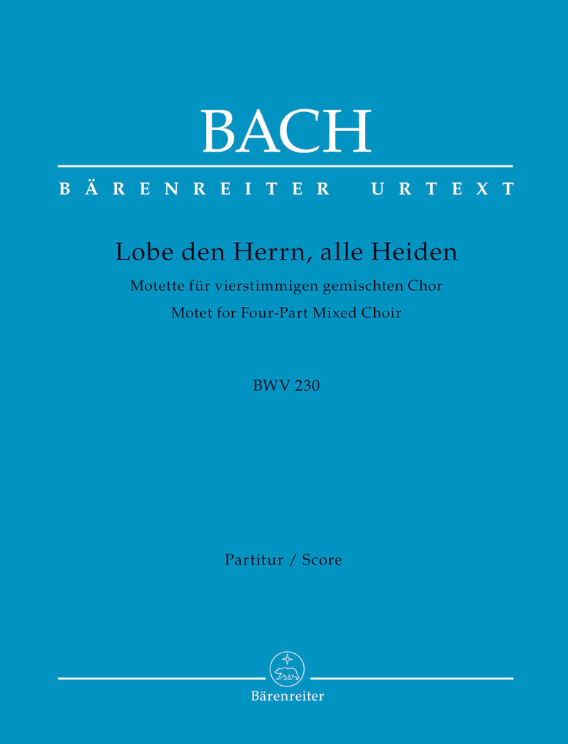 Lobet den Herrn, BWV 230