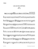 Lobet den Herrn, alle Heiden, BWV 230 [violone/double bass part]