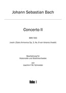 Concerto for Violoncello, Strings and Basso continuo A minor (after BWV 593) [violin 1 part]