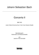 Concerto for Violoncello, Strings and Basso continuo A minor (after BWV 593) [double bass part]
