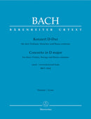 Concerto for three Violins, Strings and Basso continuo D major (reconstructed from BWV 1064) [score]