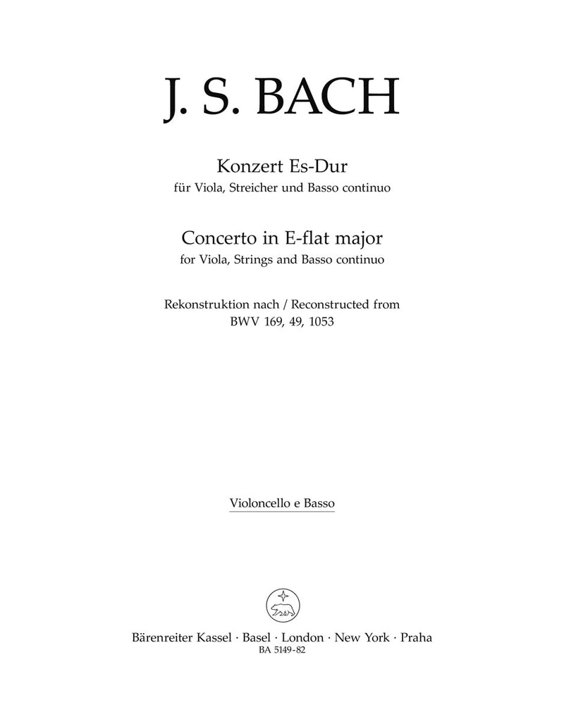 Concerto for Viola, Strings and Basso continuo E-flat major [cello/double bass part]