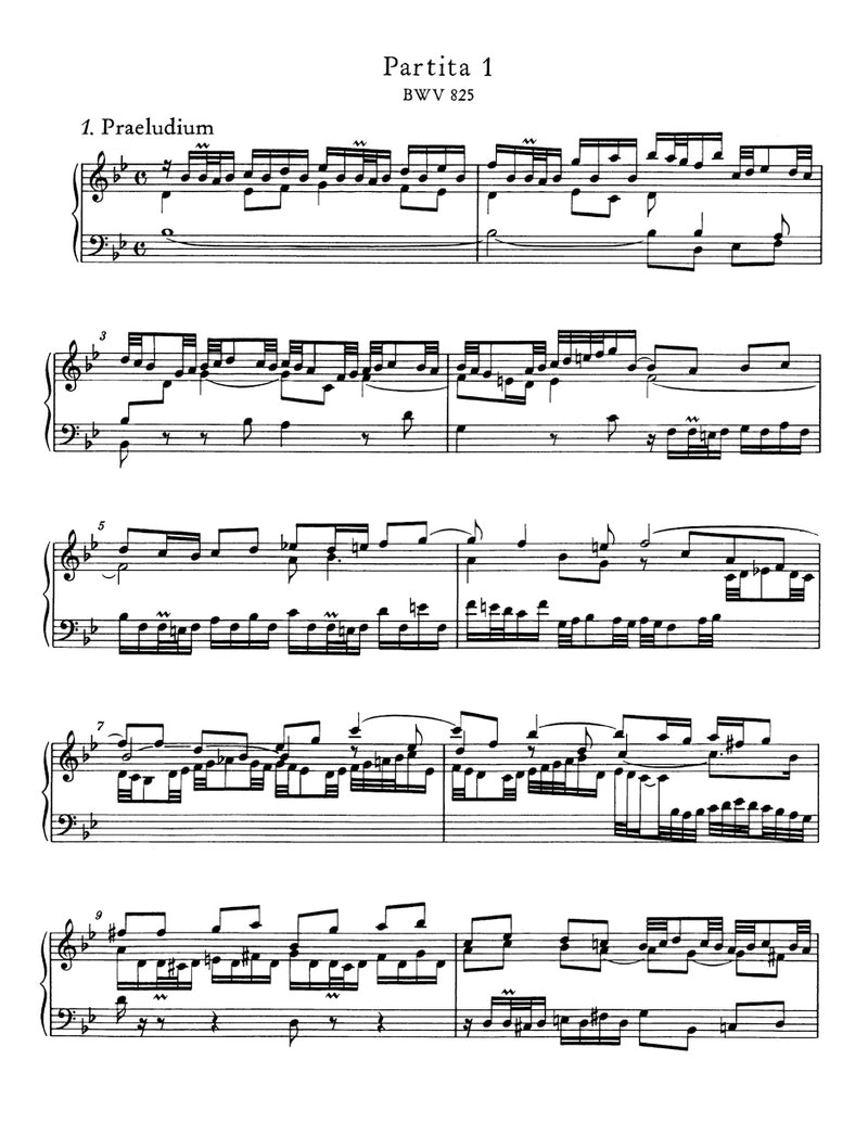 Six Partitas BWV 825-830（運指なし）