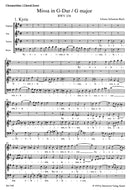 Mass G major BWV 236 "Lutheran Mass 4" [合唱楽譜]