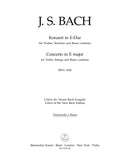 Concerto for Violin, Strings and Basso Continuo E major BWV 1042 [cello/double bass part]